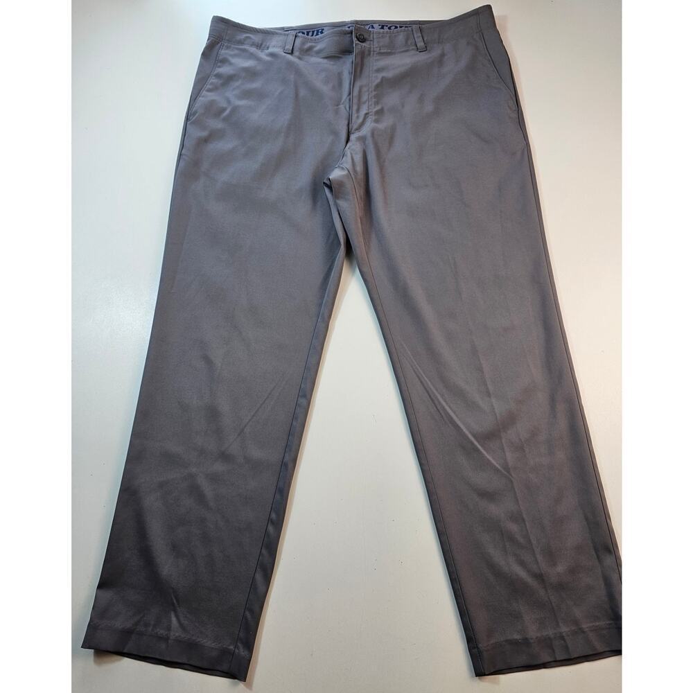 PGA tour 38x30 grey Performance golf pants EUC casual comfort everyday chino #